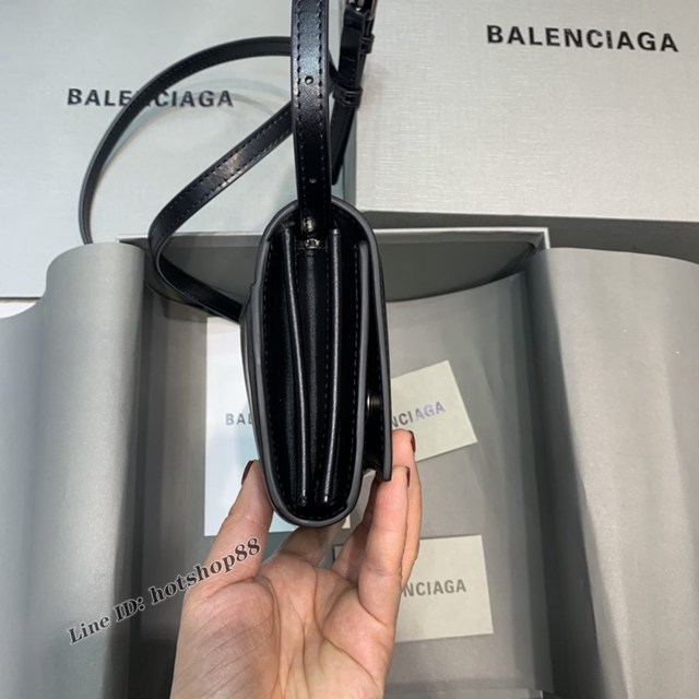 Balenciaga專櫃爆款女包 巴黎世家最新黑色沙漏B扣WOC單肩包斜挎包 fyj1290